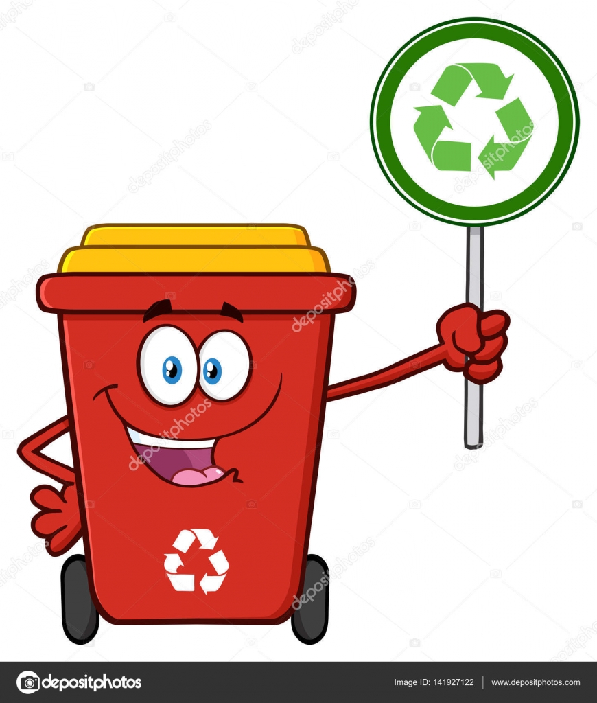 Recycle Bin Cartoon Mascot Stock Vector Image by ©HitToon #141927122