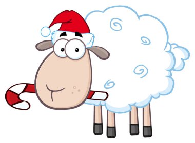 Noel koyun karakter karikatür