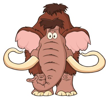 Komik mamut karikatür karakter