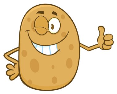 Potato Cartoon Character clipart