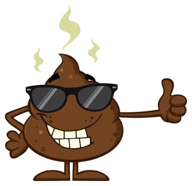 Smiling Poop Cartoon Mascot Character  clipart