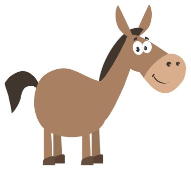 Donkey Cartoon Character clipart