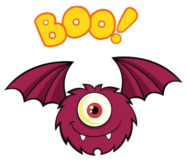 Cute One Eyed Monster clipart