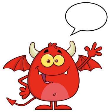 Angry Devil Cartoon Character  clipart