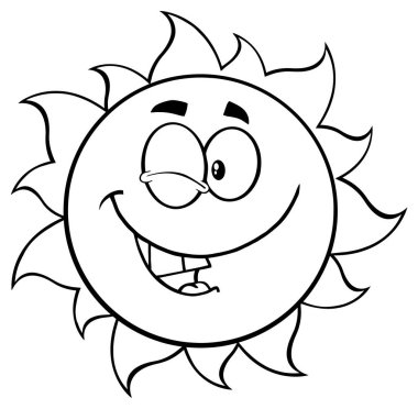 Siyah ve beyaz güneş göz kırpıyor 