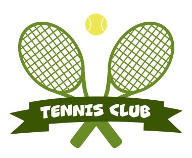 Çapraz raketleri ve tenis topu. 