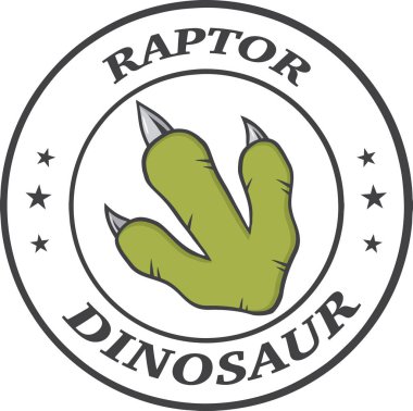 Dinozor pençe daire Logo