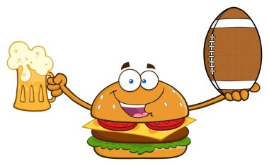 Burger Cartoon Character vector