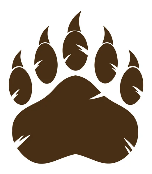 Brown Bear Paw met klauw. — Stockvector