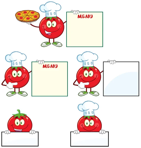 Karakter kartun tomat - Stok Vektor