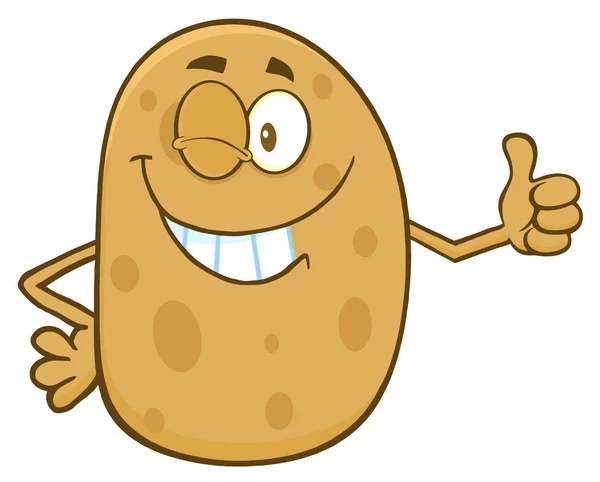 Aardappel Cartoon karakter — Stockvector