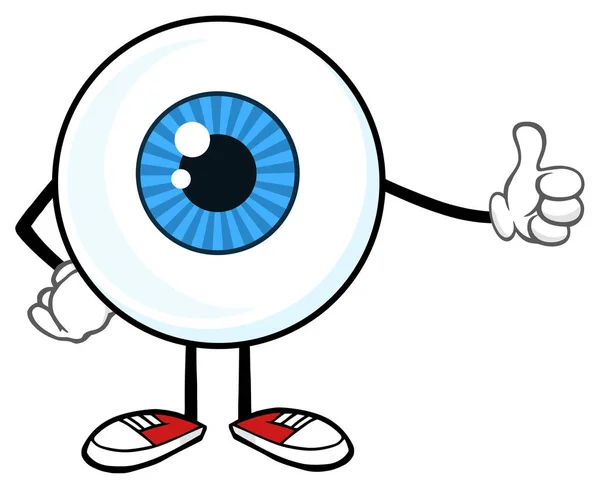 Eyeball Guy Desenhos animados — Vetor de Stock