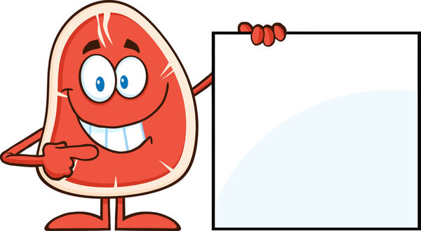 Smiling Steak Cartoon