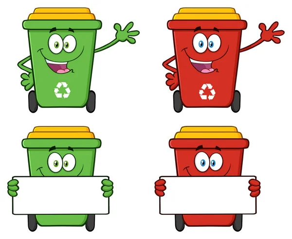 Recycle Bin kreskówka — Wektor stockowy