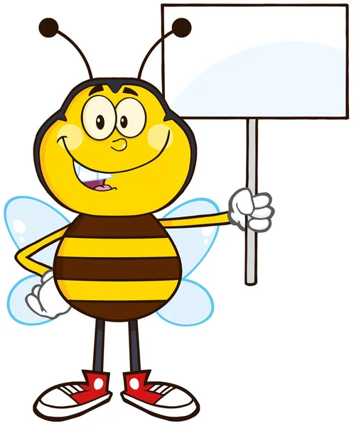 Carácter de la abeja de dibujos animados — Archivo Imágenes Vectoriales
