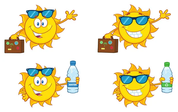 太陽のマスコット キャラクター — ストックベクタ