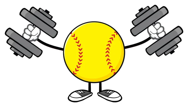 Personaje de mascota de dibujos animados sin rostro de Softbol — Archivo Imágenes Vectoriales