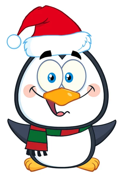 Pinguin-Zeichentrickfigur — Stockvektor