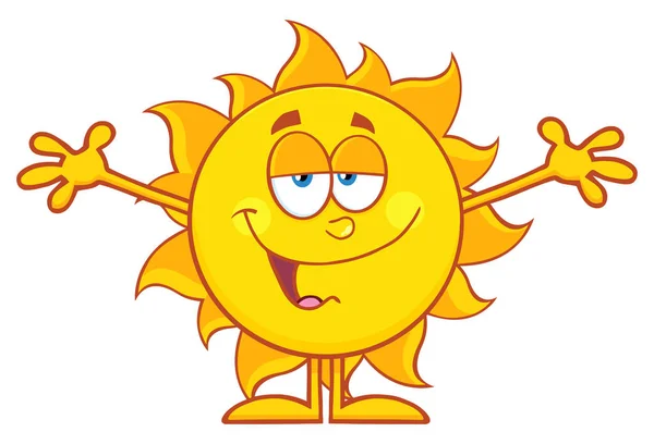 Sun Cartoon Character — Stock Vector