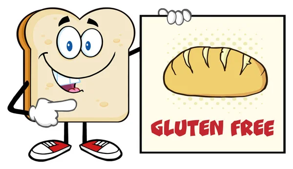 Ekmek dilimi karikatür — Stok Vektör