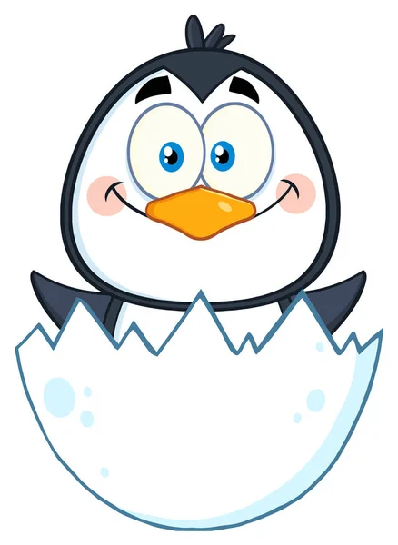 Pingüino personaje de dibujos animados — Vector de stock