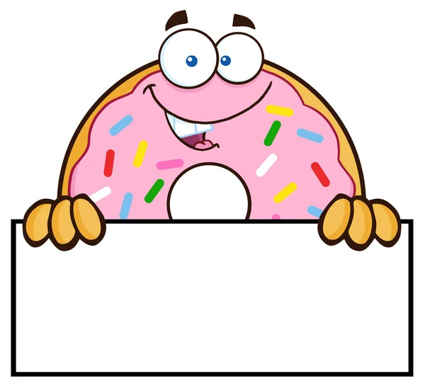 Счастливый персонаж пончика . — стоковый вектор