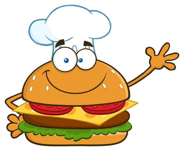 Burger kreslená postavička — Stockový vektor