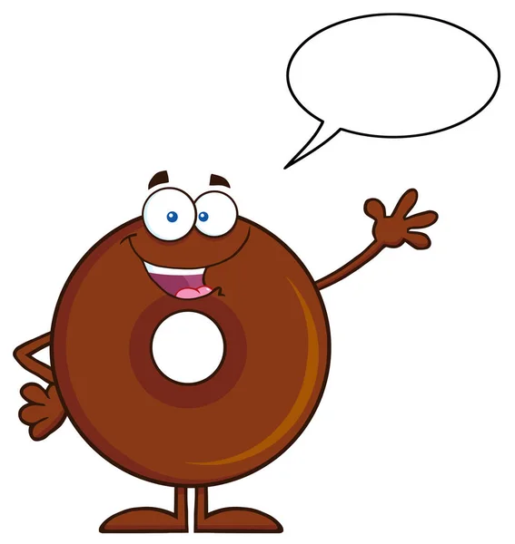 Personaje de dibujos animados Donut feliz . — Vector de stock