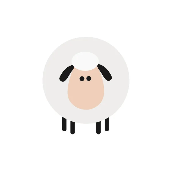 Niedliche weiße Schafe — Stockvektor