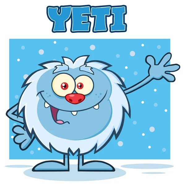 Mascotte de Little Yeti Cartoon — Image vectorielle