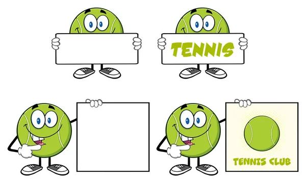 Tennisball gesichtsloser Cartoon — Stockvektor