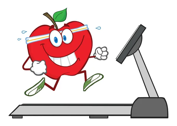 红苹果卡通人物 — 图库矢量图片