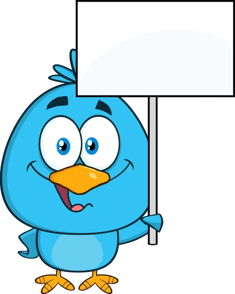 Roztomilý modrý pták — Stockový vektor