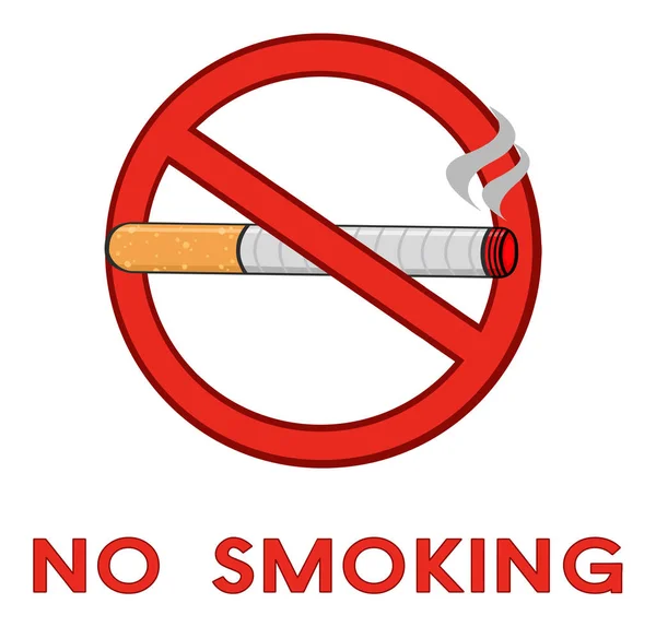 No fumar signo rojo — Vector de stock