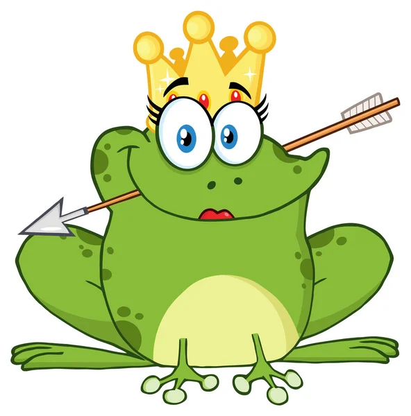 Lachende prinses Frog — Stockvector