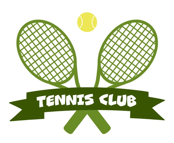 Raquettes croisées et balle de tennis . — Image vectorielle