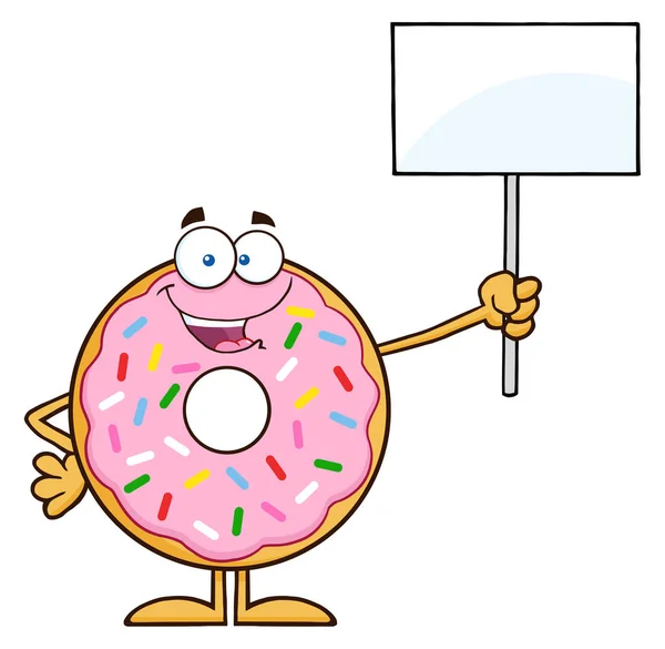 Kreslená postavička Happy Donut. — Stockový vektor