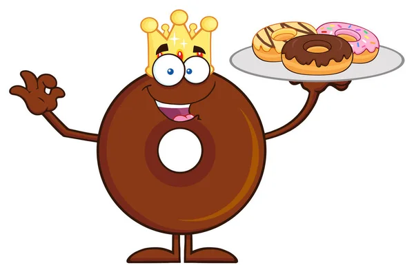 Personaje de dibujos animados Donut feliz . — Archivo Imágenes Vectoriales