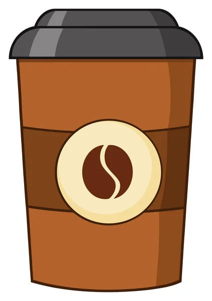 Koffie beker cartoon — Stockvector