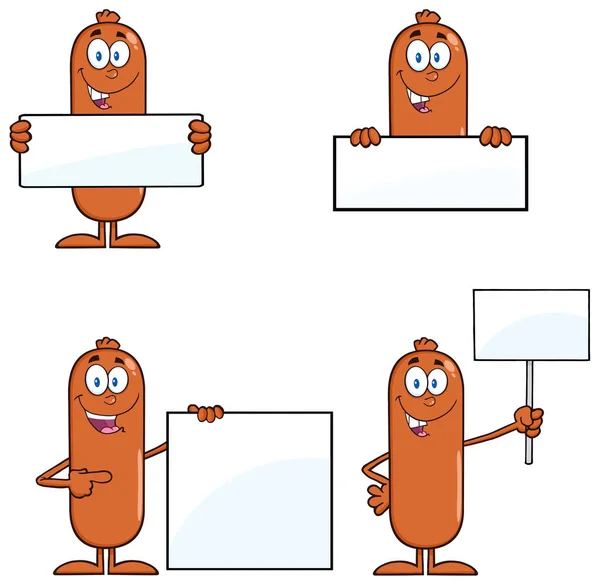 Sausage Cartoon Character — Stock Vector