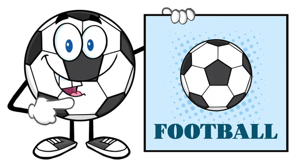 Talking Soccer Ball Cartoon Mascot — Stock Vector