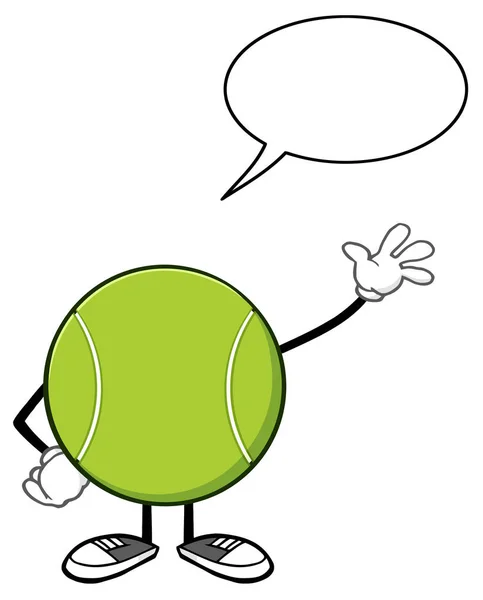 Tennis Ball Cartoon Maskottchen — Stockvektor