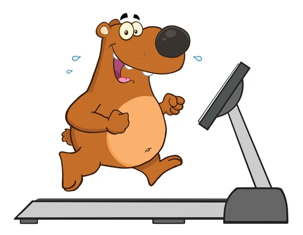 Personnage de bande dessinée d'ours brun souriant — Image vectorielle
