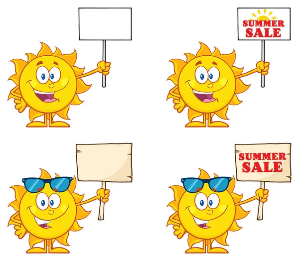 Mascotte de Sun Cartoon — Image vectorielle