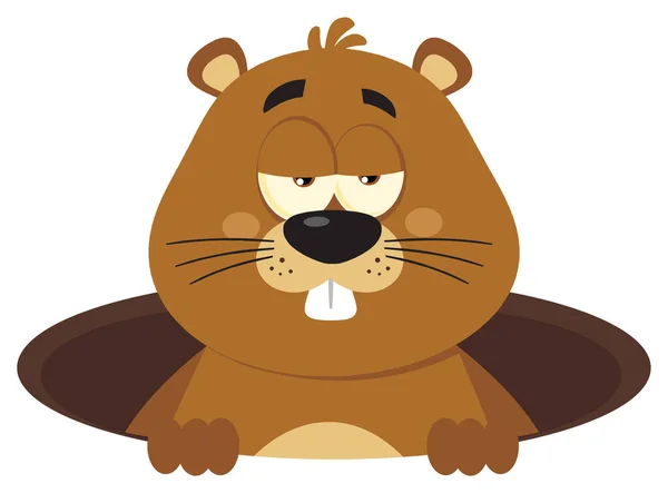 Carácter de dibujos animados de Marmot — Vector de stock