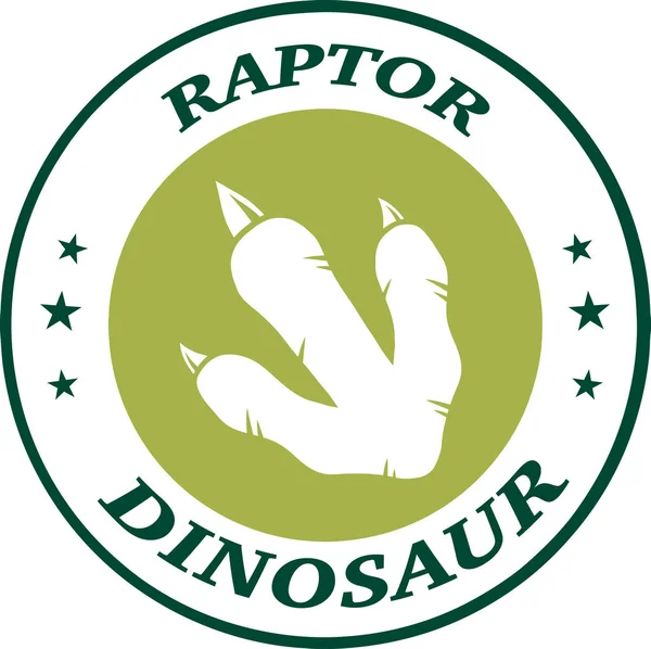 Dinozor pençe daire Logo — Stok Vektör