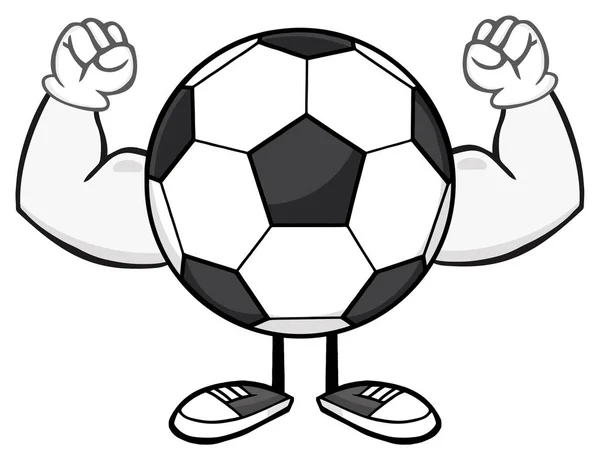 Soccer Ball gezichtsloze Cartoon mascotte — Stockvector