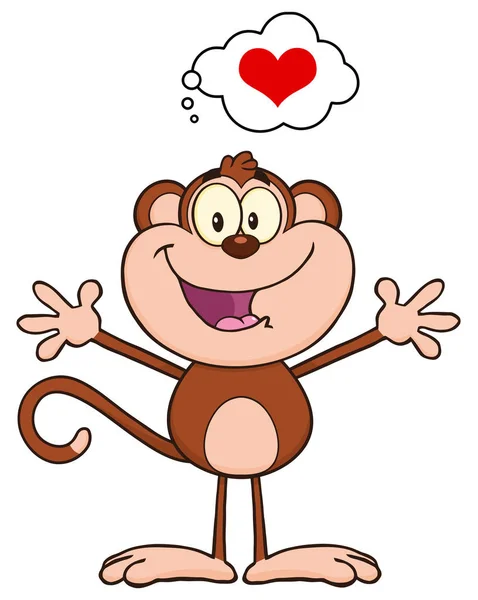 Maymun çizgi film karakteri — Stok Vektör