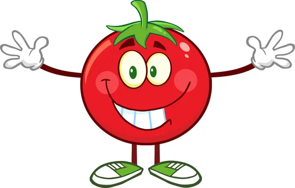 Tomate personaje de dibujos animados — Vector de stock