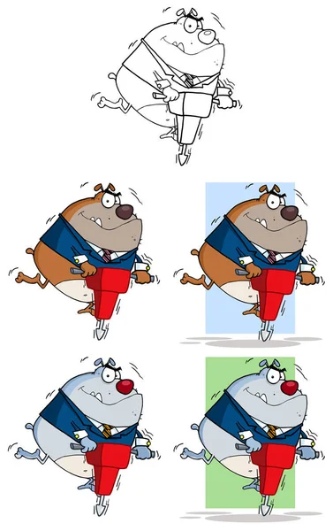 Personaje de dibujos animados Bulldogs — Archivo Imágenes Vectoriales
